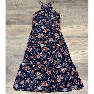OLD NAVY Womens Halter Maxi Dress Size L Americana Coastal Cowgirl Beach